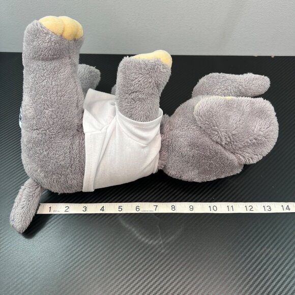 2001 The Bear Factory Gray Plush Elephant Toy With T-Shirt Stuffed Animal - Picture 10 of 11